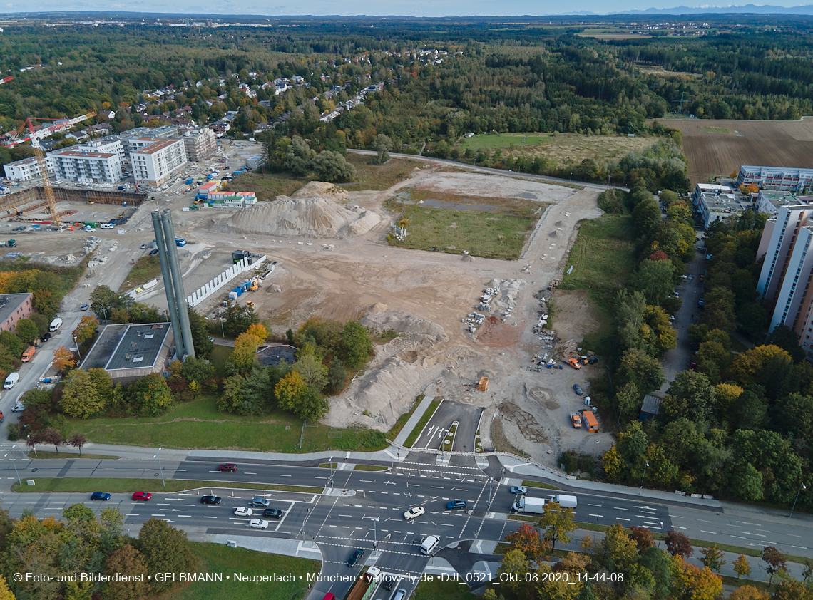 08.10.2020 - Baustelle Alexisquartier und Umgebung in Neuperlach
